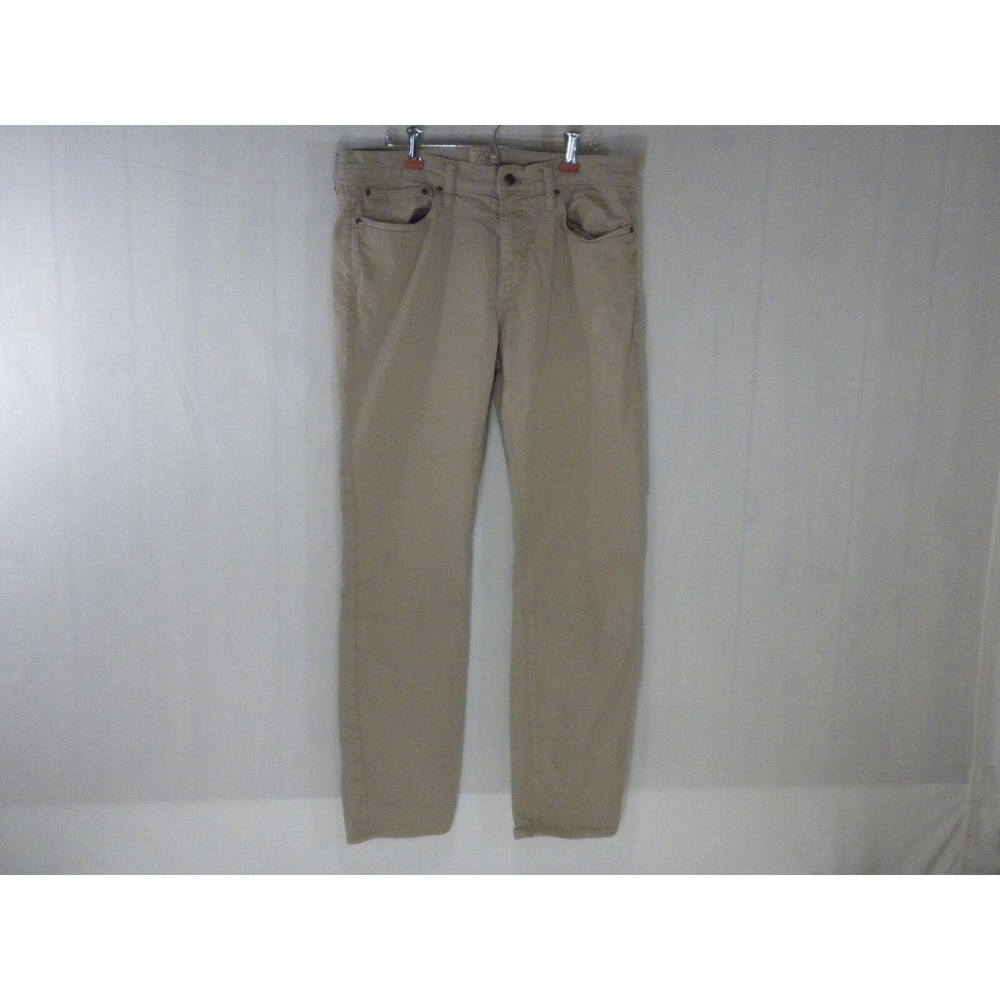 J Crew Pants Mens 34x34 Beige 484 Stretch Chino Slim‎ Fit Tapered Leg Jeans
